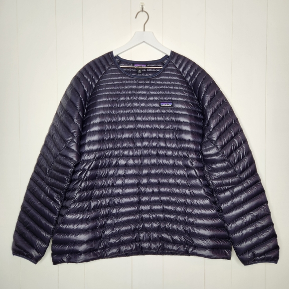 Patagonia Navy Blue UltraAlpine Goosedown Crew Pullover Jacket - Picture 2 of 7
